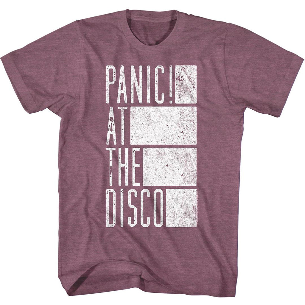 Panic At The Disco Vintage Maroon Heather Adult S/S Tshirt