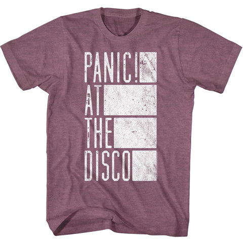 Panic At The Disco Vintage Maroon Heather Adult S/S Tshirt