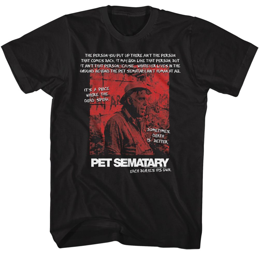 Pet Sematary Black Adult Short Sleeve Tshirt