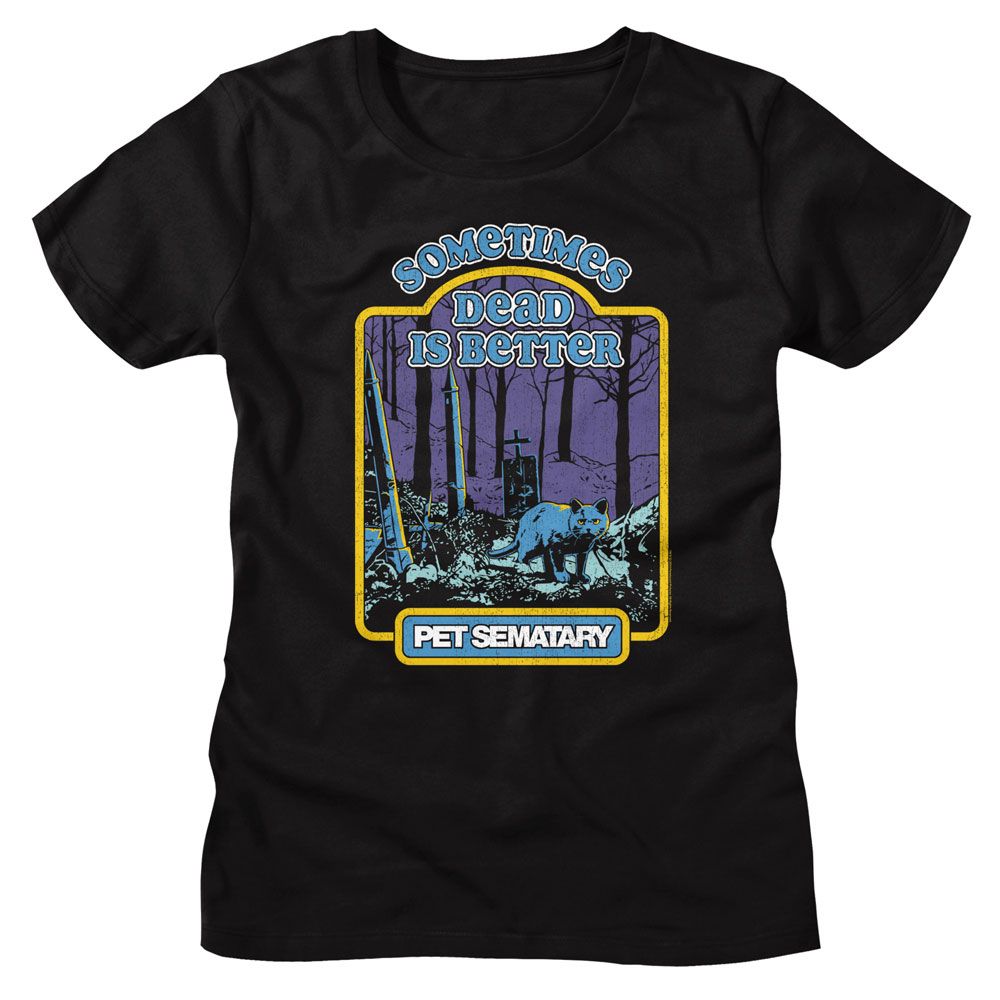 Pet Sematary Black Ladies Short Sleeve Tshirt