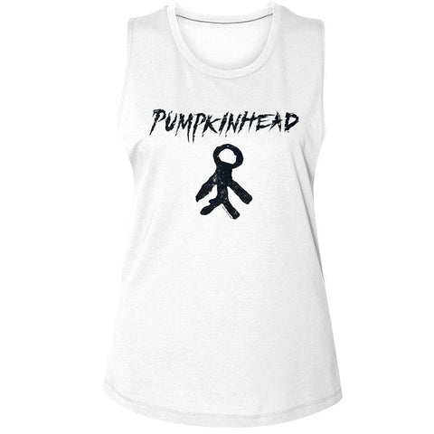 Pumpkinhead White Ladies Muscle Tank