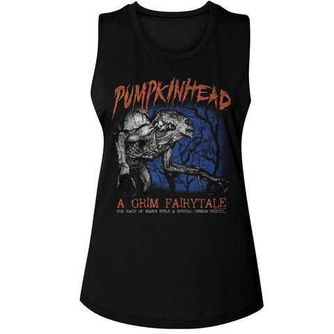 Pumpkinhead Black Ladies Muscle Tank