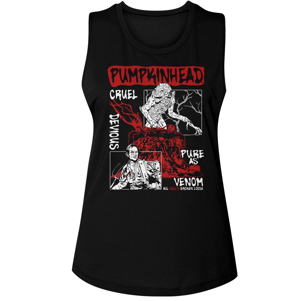 Pumpkinhead Black Ladies Muscle Tank