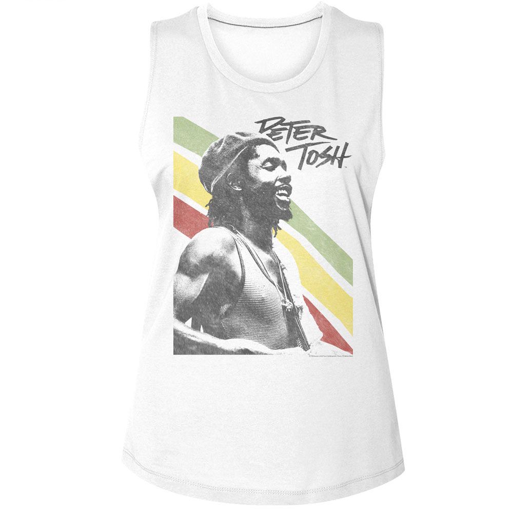 Peter Tosh White Ladies Muscle Tank