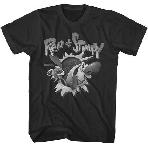 Ren And Stimpy Smoke Adult Short Sleeve Tshirt