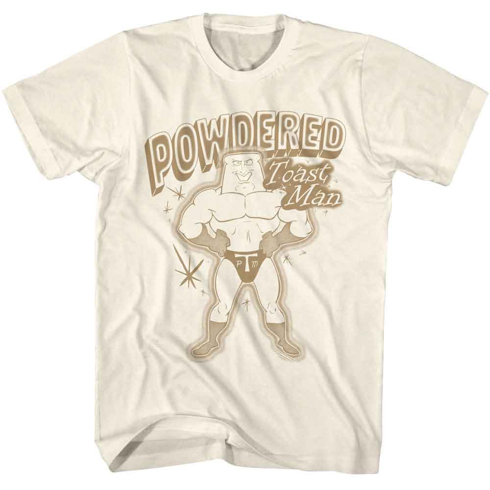 Ren And Stimpy Natural Adult Short Sleeve Tshirt