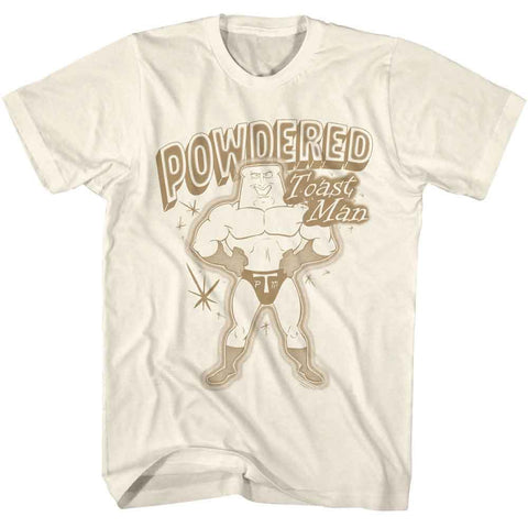 Ren And Stimpy Natural Adult Short Sleeve Tshirt