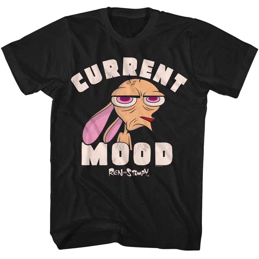 Ren And Stimpy Black Adult Short Sleeve Tshirt