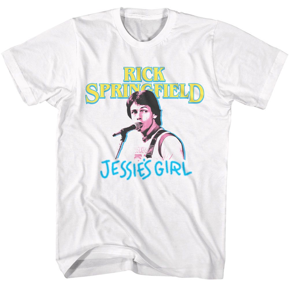 Rick Springfield White Adult S/S Tshirt