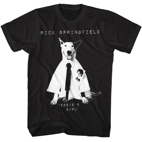 Rick Springfield Black Adult S/S Tshirt