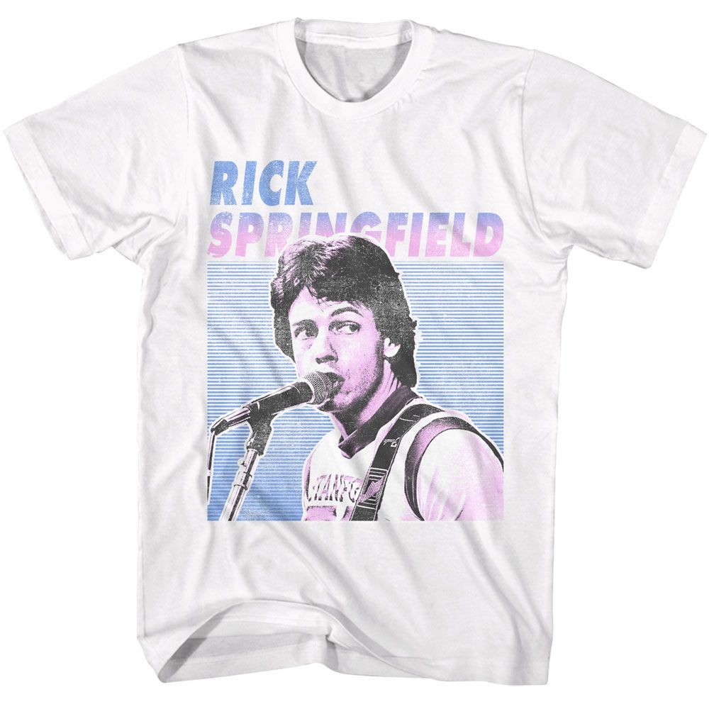 Rick Springfield White Adult S/S Tshirt