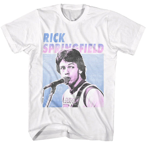 Rick Springfield White Adult S/S Tshirt