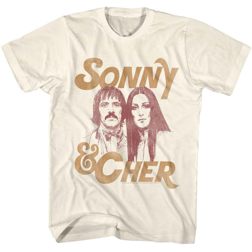 Sonny And Cher Natural Adult S/S Tshirt