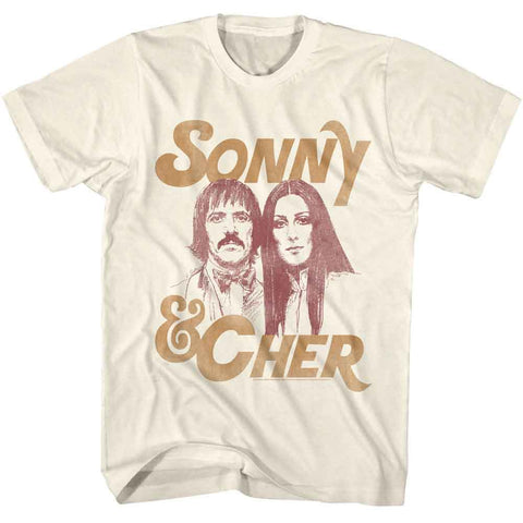Sonny And Cher Natural Adult S/S Tshirt