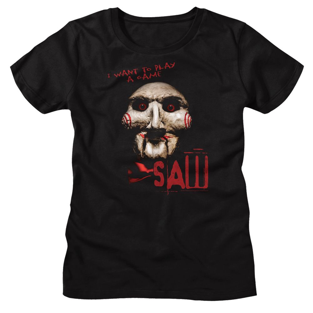 Saw Black Ladies Short Sleeve Tshirt
