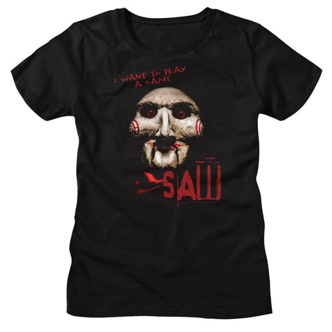 Saw Black Ladies Short Sleeve Tshirt