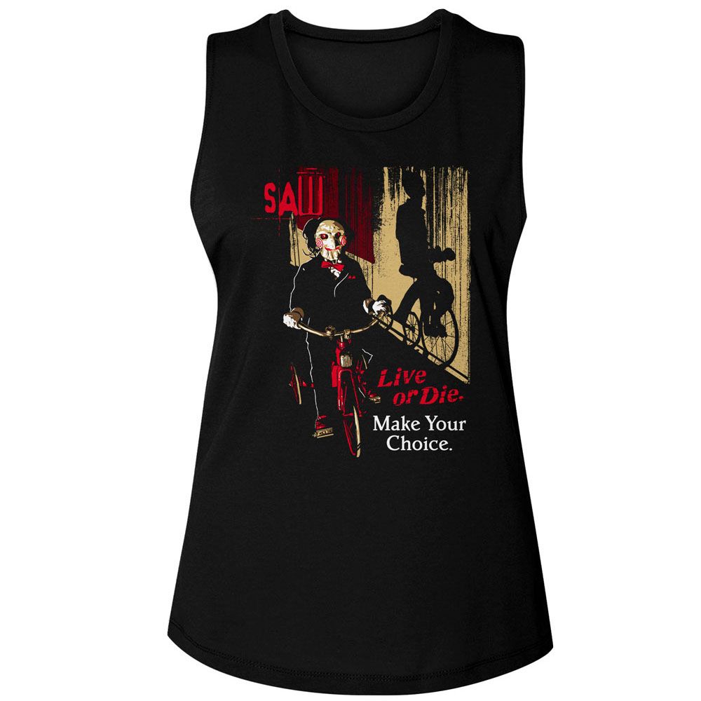 Saw Black Ladies Muscle Tank