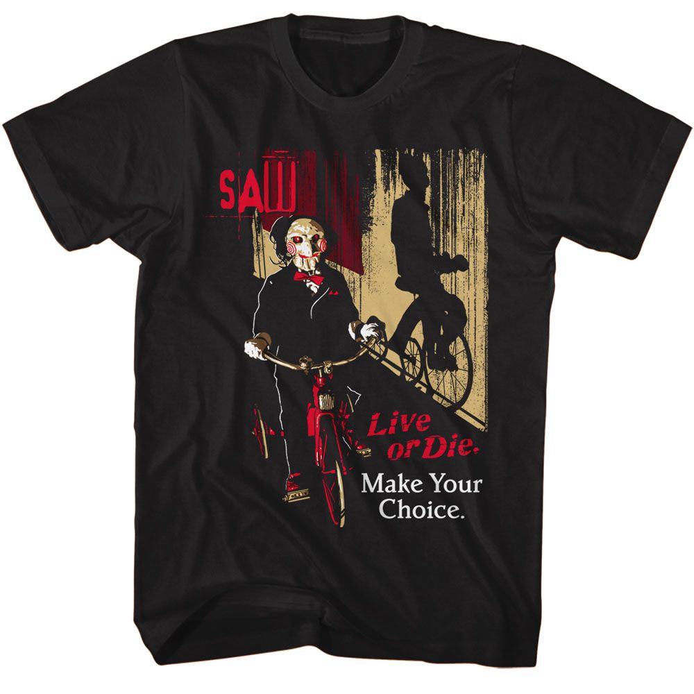 Saw Black Adult Short Sleeve Tshirt