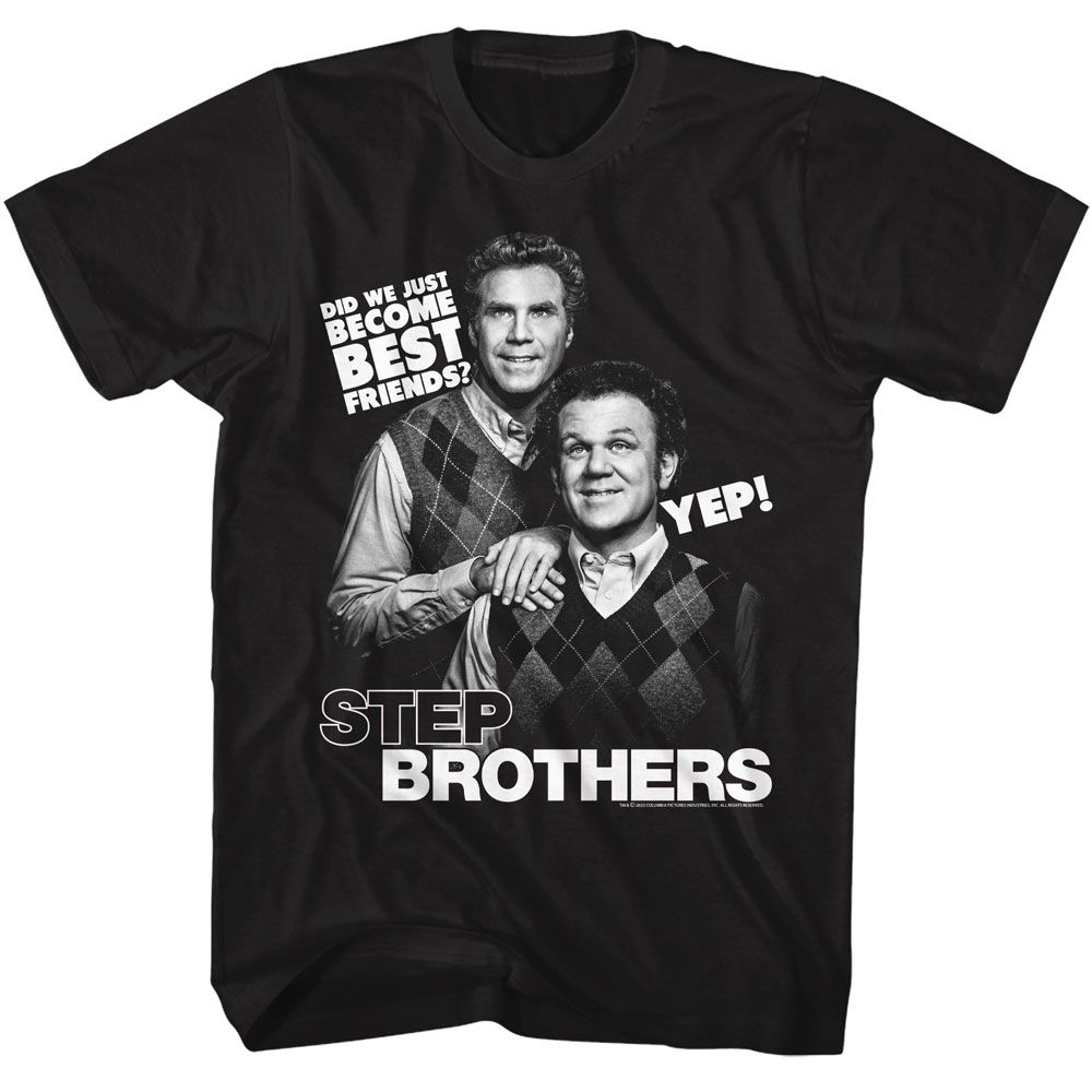 Step Brothers Black Adult Short Sleeve Tshirt