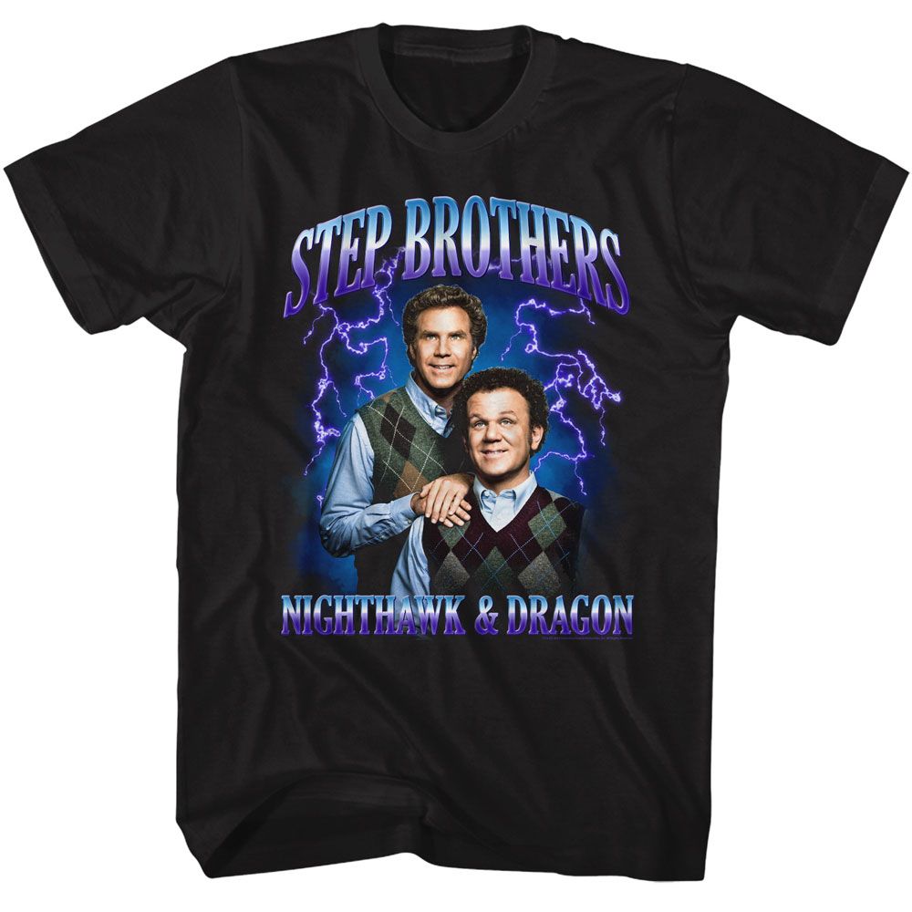Step Brothers Black Adult Short Sleeve Tshirt