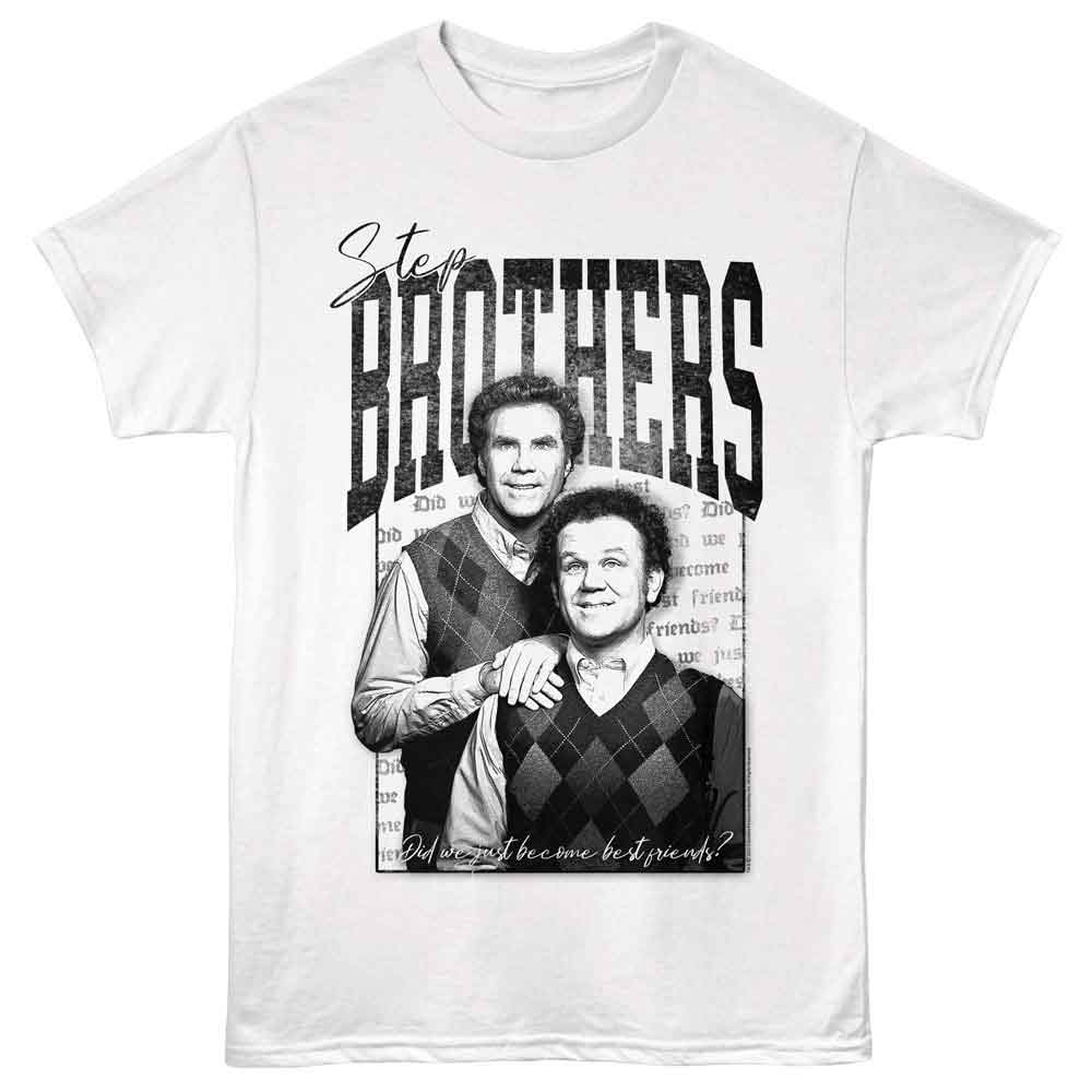 Step Brothers White Adult Short Sleeve Tshirt
