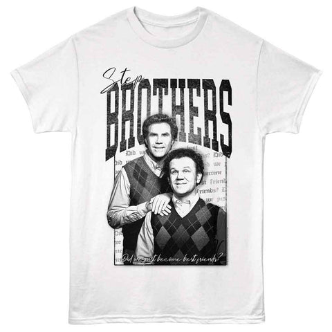 Step Brothers White Adult Short Sleeve Tshirt