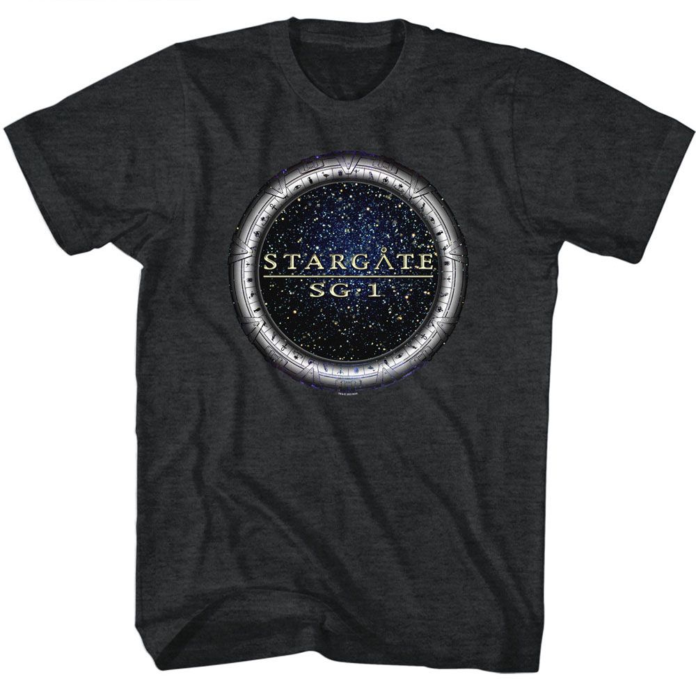 Stargate Black Heather Adult Short Sleeve Tshirt
