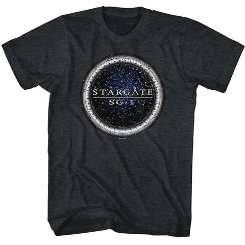 Stargate Black Heather Adult Short Sleeve Tshirt
