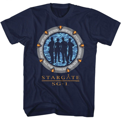 Stargate Navy Adult Short Sleeve Tshirt