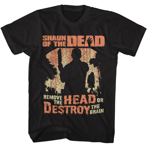 Shaun Of The Dead Black Adult Short Sleeve Tshirt