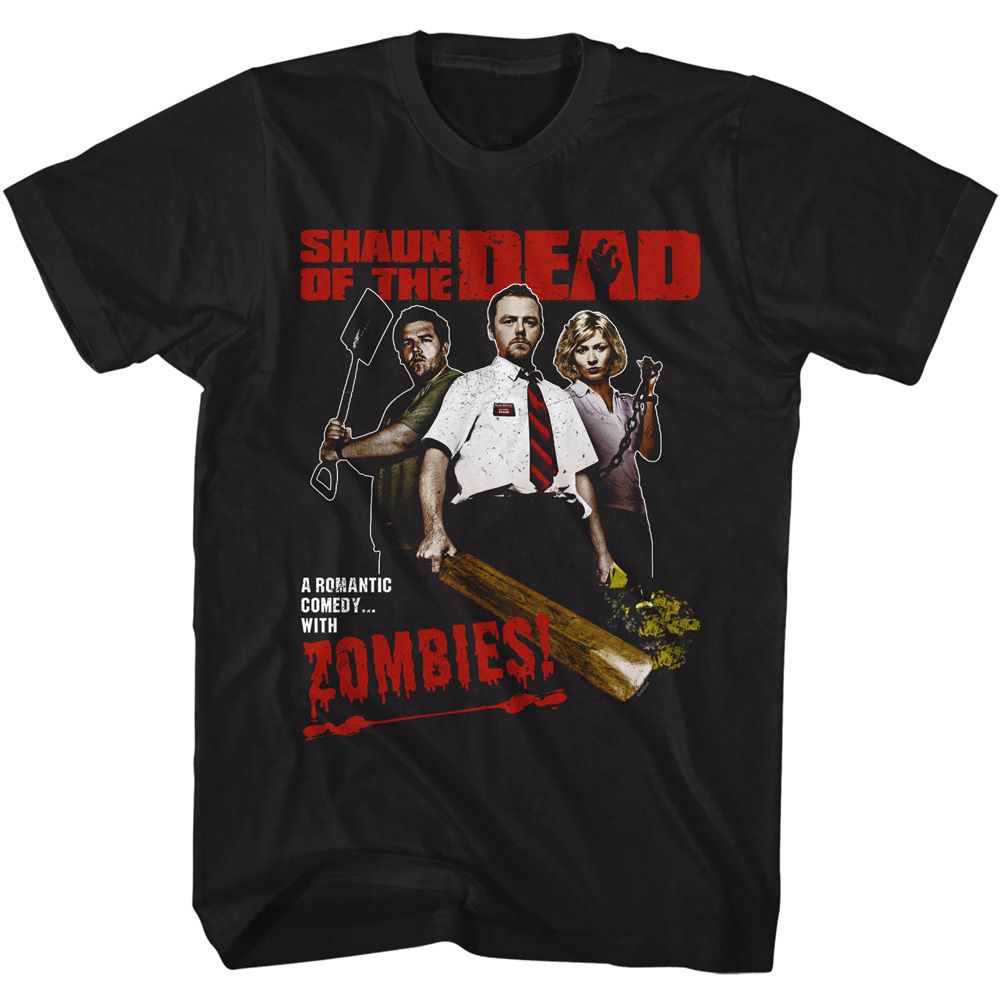 Shaun Of The Dead Black Adult Short Sleeve Tshirt