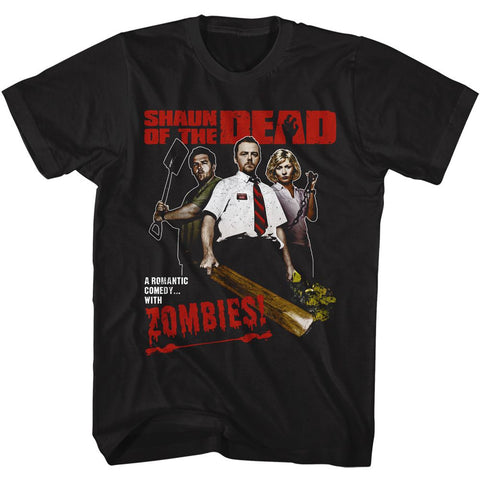 Shaun Of The Dead Black Adult Short Sleeve Tshirt