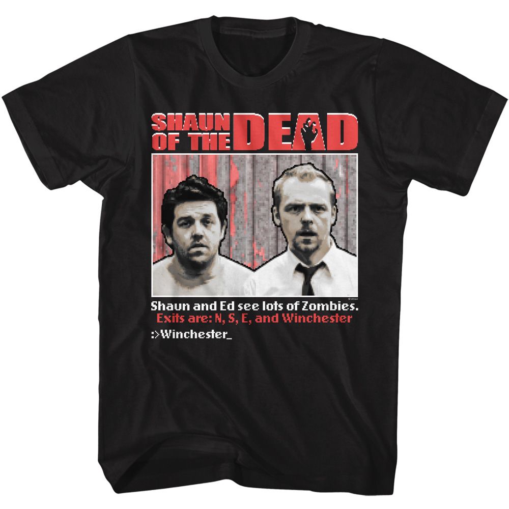 Shaun Of The Dead Black Adult Short Sleeve Tshirt