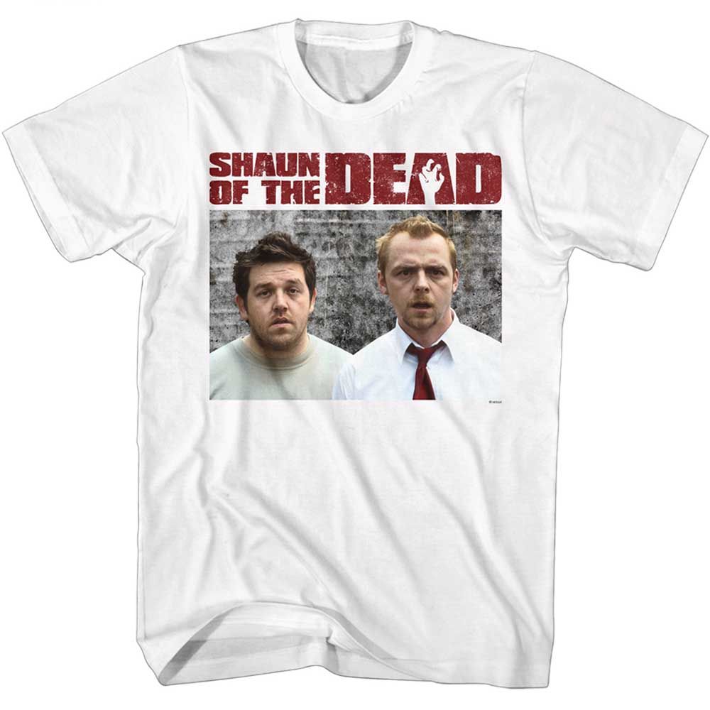 Shaun Of The Dead White Adult Short Sleeve Tshirt