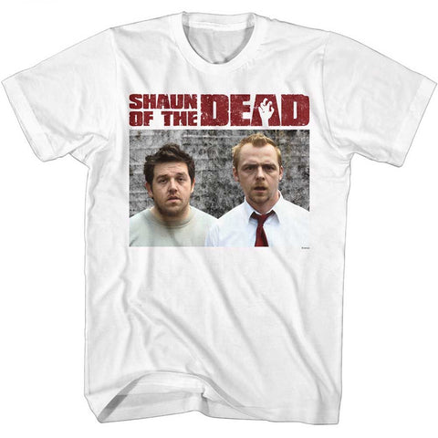 Shaun Of The Dead White Adult Short Sleeve Tshirt