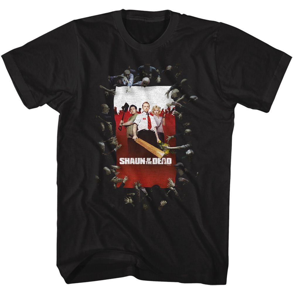 Shaun Of The Dead Black Adult Short Sleeve Tshirt