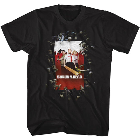 Shaun Of The Dead Black Adult Short Sleeve Tshirt
