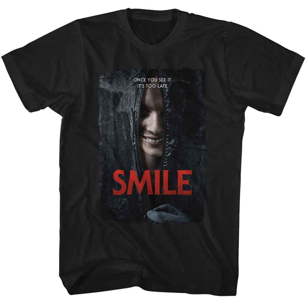 Smile Black Adult Short Sleeve Tshirt