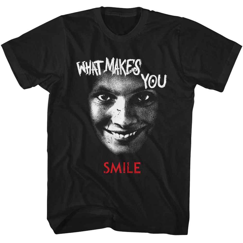 Smile Black Adult Short Sleeve Tshirt
