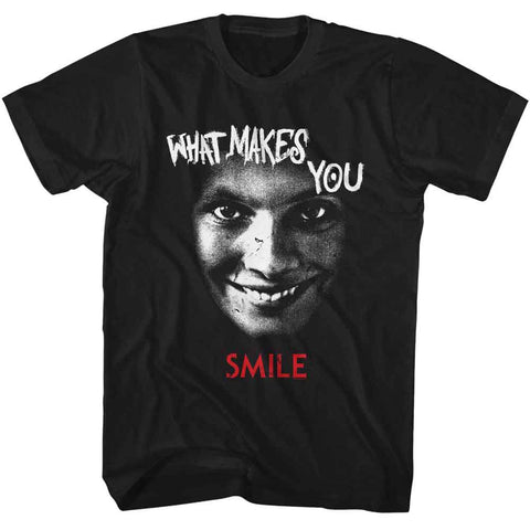 Smile Black Adult Short Sleeve Tshirt