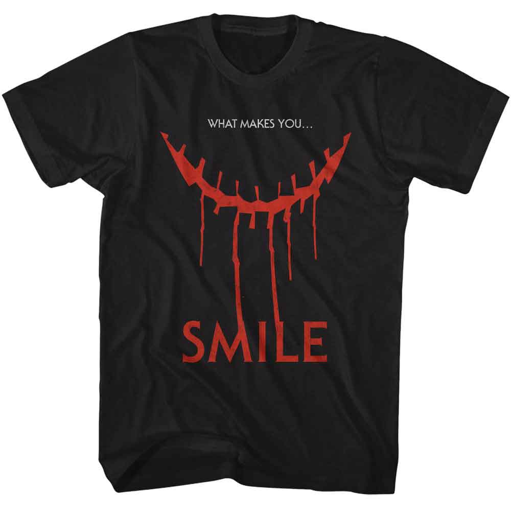 Smile Black Adult Short Sleeve Tshirt