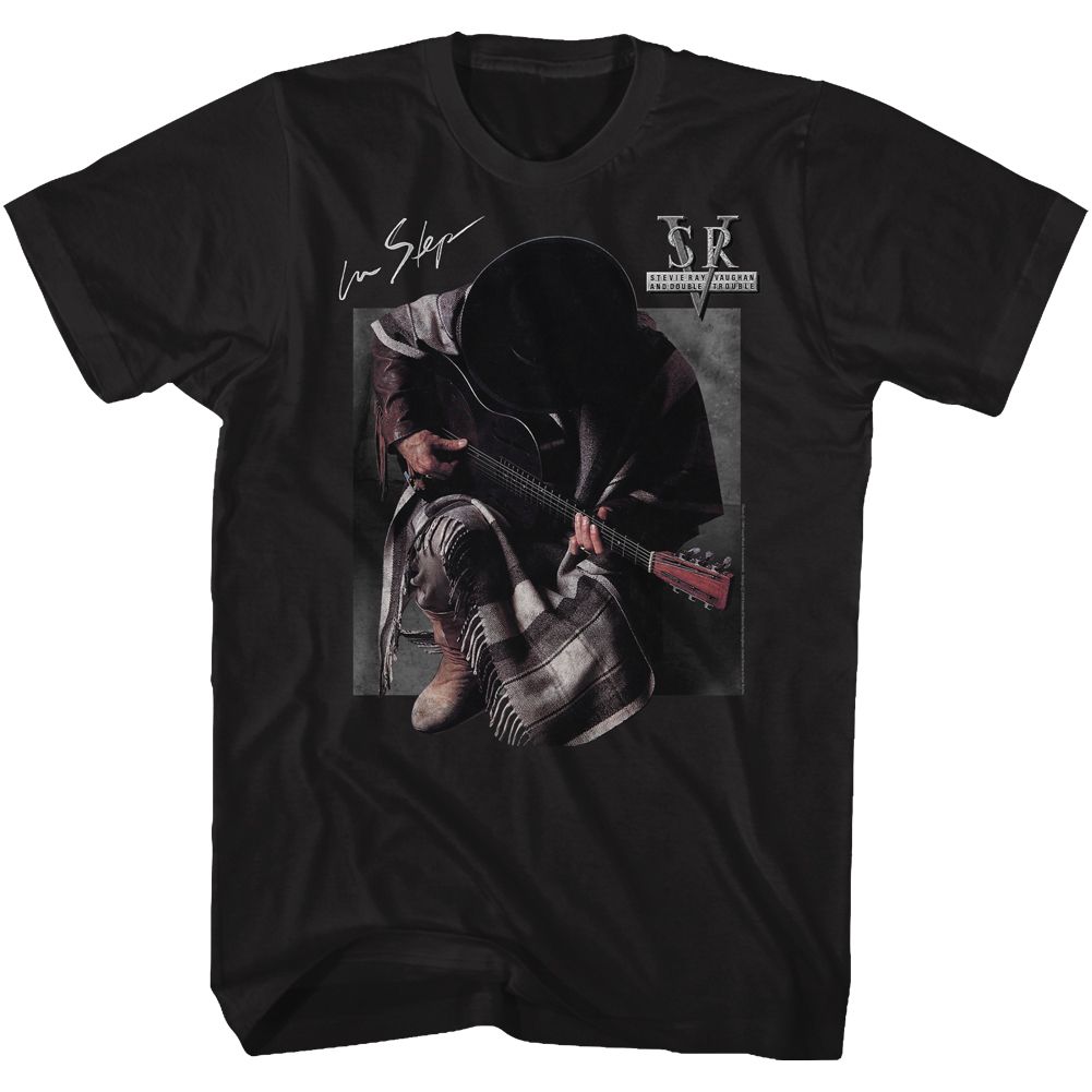 Stevie Ray Vaughan Black Adult S/S Tshirt