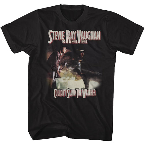 Stevie Ray Vaughan Black Adult S/S Tshirt
