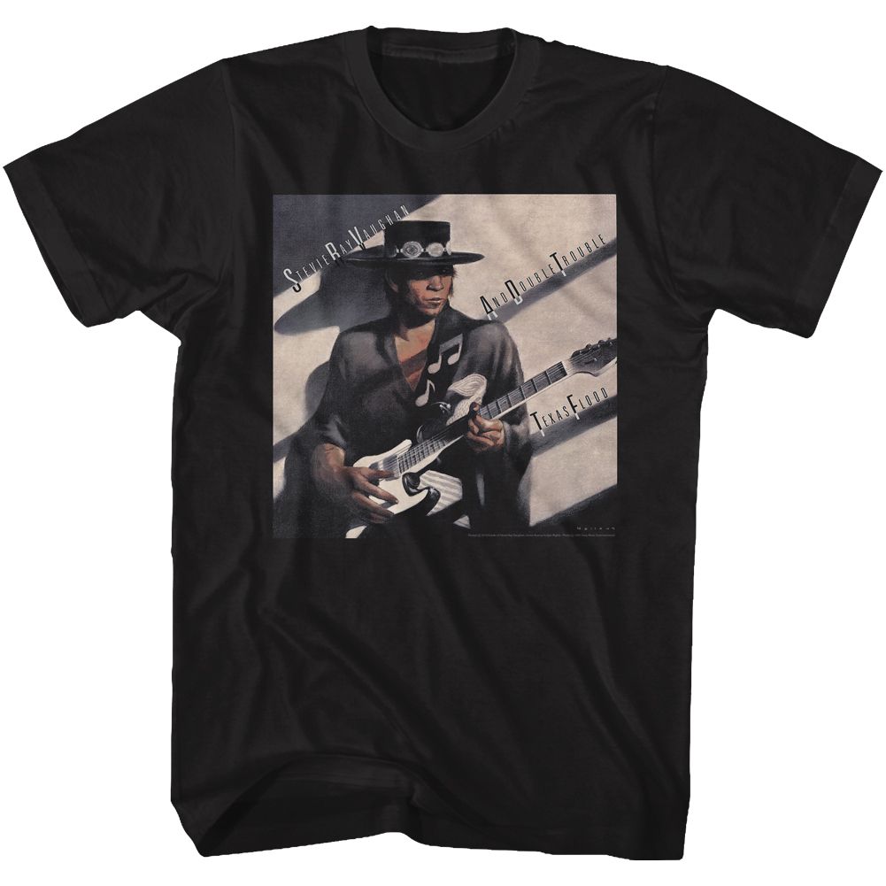 Stevie Ray Vaughan Black Adult S/S Tshirt