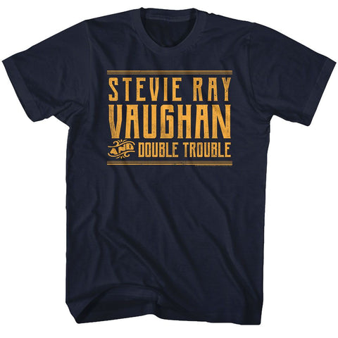 Stevie Ray Vaughan Navy Adult S/S Tshirt