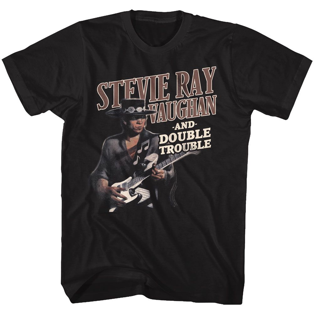 Stevie Ray Vaughan Black Adult S/S Tshirt