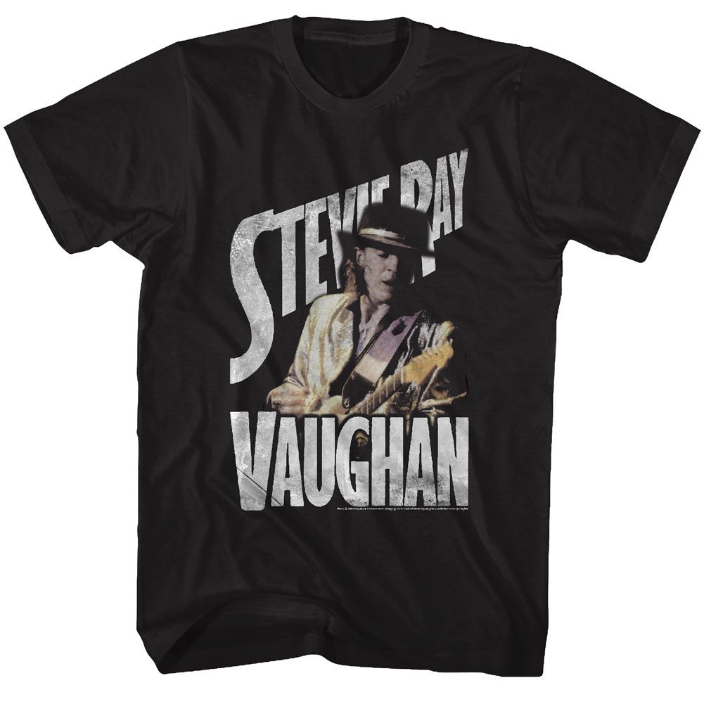 Stevie Ray Vaughan Black Adult S/S Tshirt