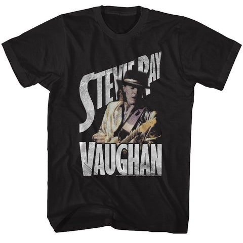 Stevie Ray Vaughan Black Adult S/S Tshirt