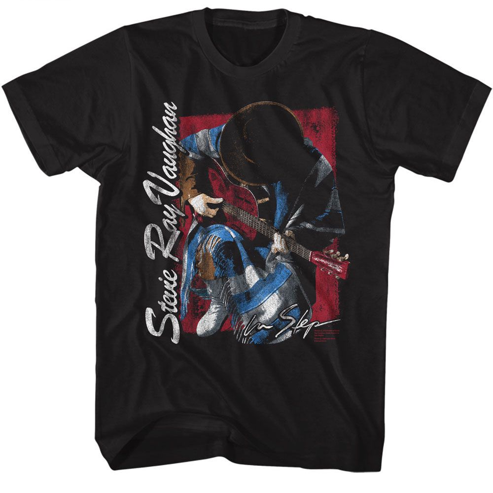 Stevie Ray Vaughan Black Adult S/S Tshirt