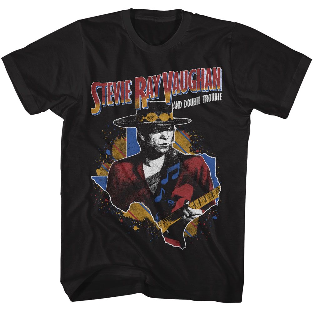 Stevie Ray Vaughan Black Adult S/S Tshirt